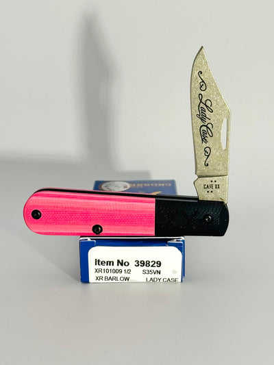 Case XX 39829 Lady Case smooth pink and black G-10 XR Barlow, photo 1