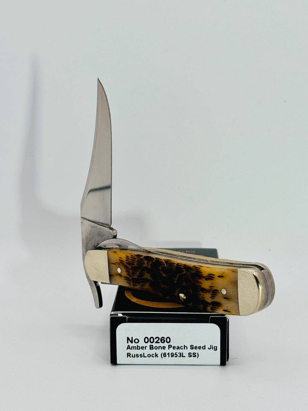 Case XX 00260 Amber Bone Peach Seed Jig RussLock, photo 4