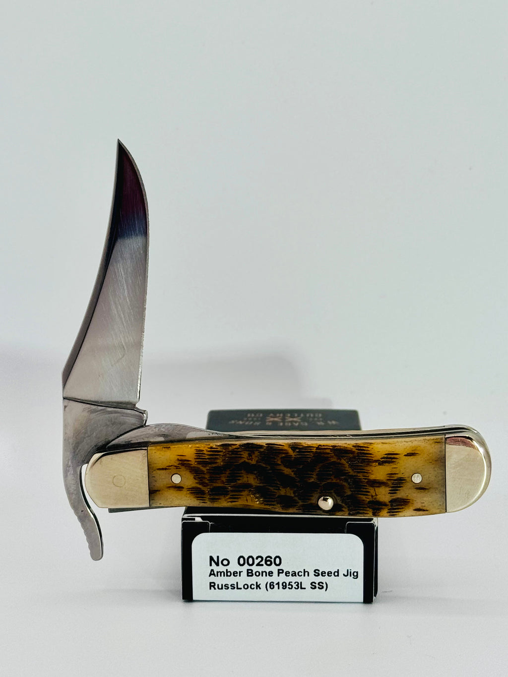 Case XX 00260 Amber Bone Peach Seed Jig RussLock, photo 6