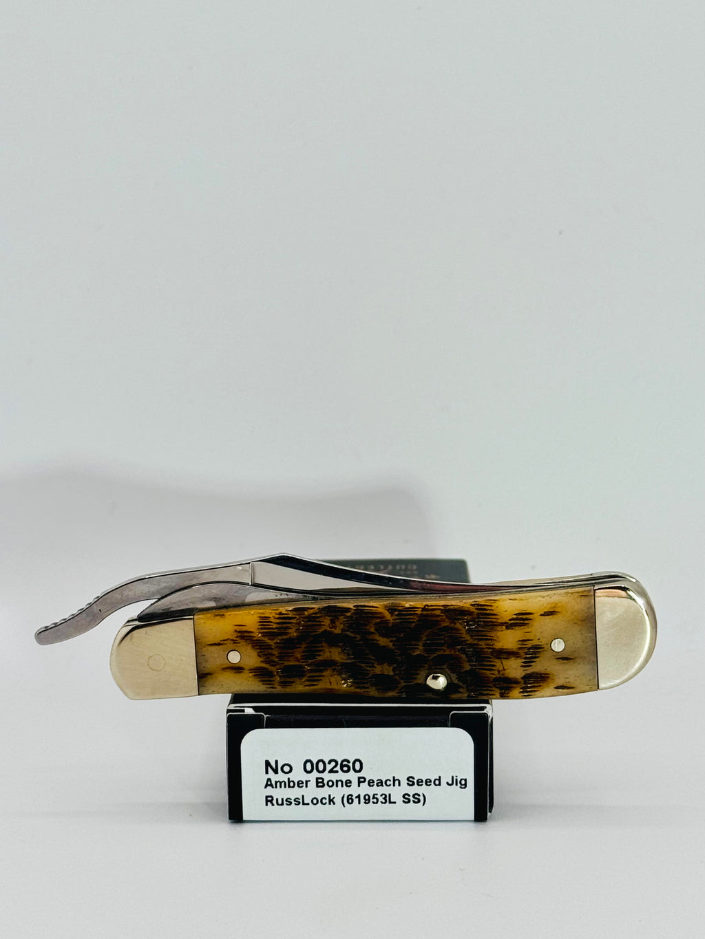 Case XX 00260 Amber Bone Peach Seed Jig RussLock, photo 8