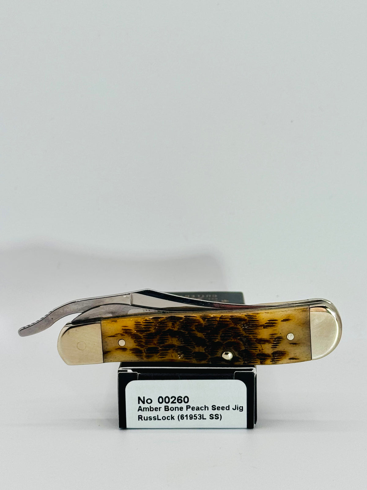 Case XX 00260 Amber Bone Peach Seed Jig RussLock, photo 8