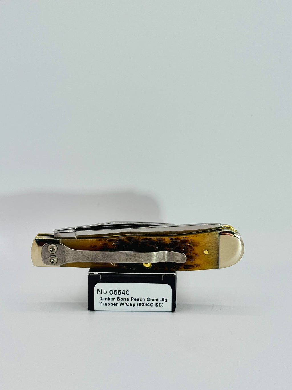 Case XX 06540 Amber Bone Peach Seed Jig Trapper with Pocket Clip, photo 8