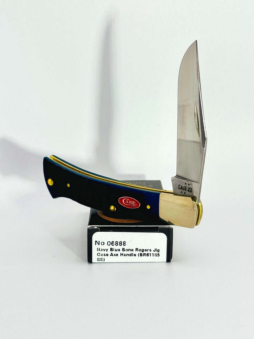Case XX 06888 navy blue bone Axe Handle with red shield, photo 2