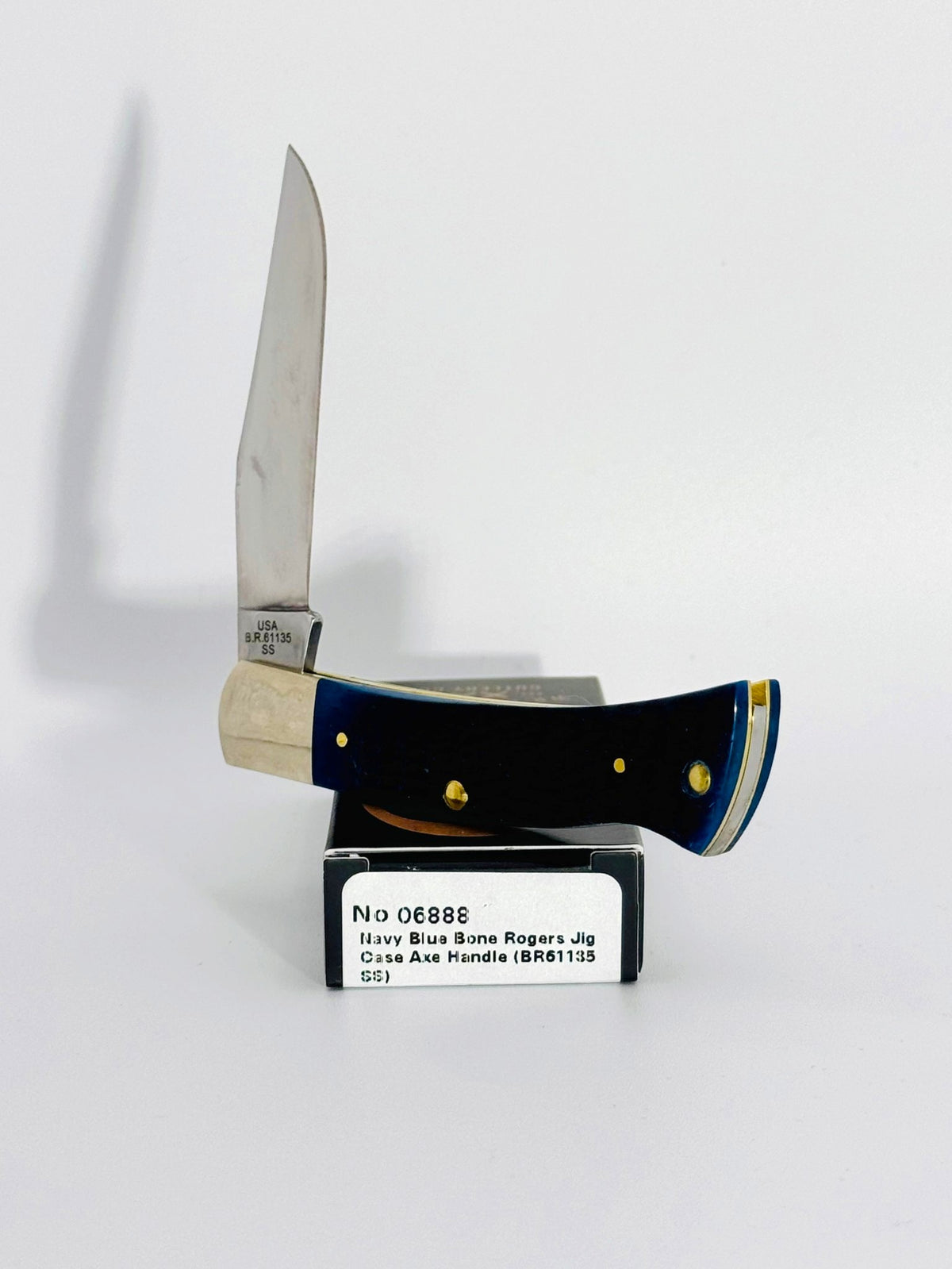 Case XX 06888 navy blue bone Axe Handle with red shield, photo 4