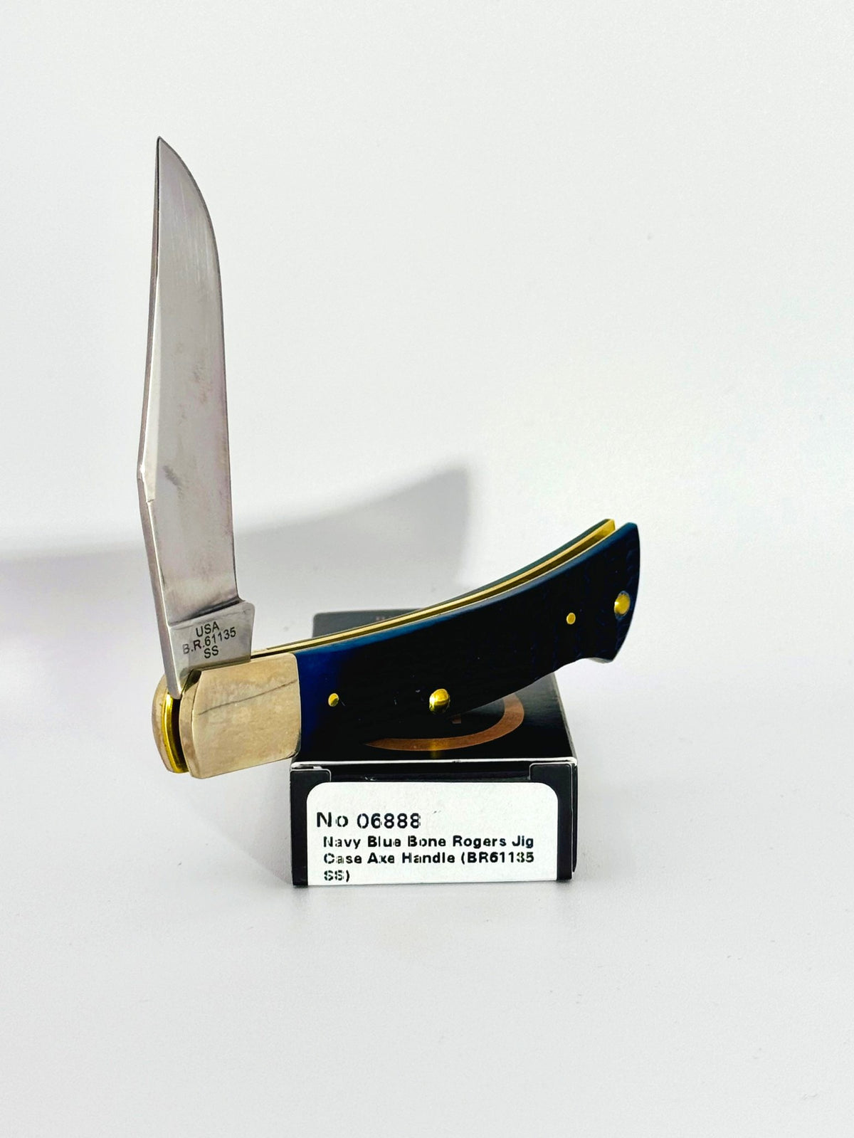 Case XX 06888 navy blue bone Axe Handle with red shield, photo 5