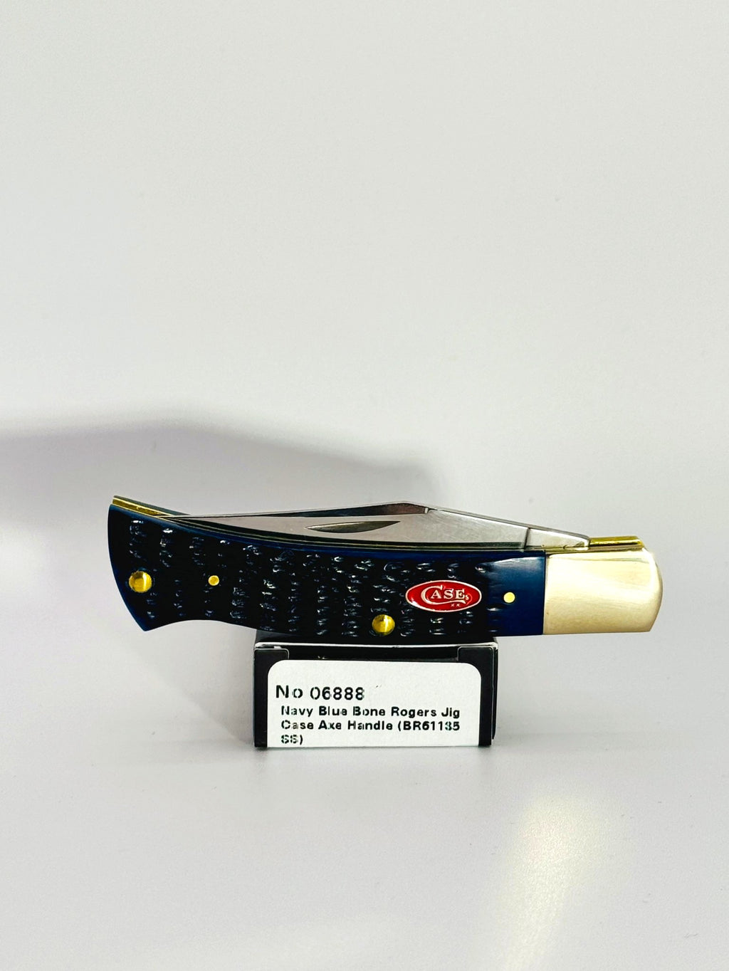 Case XX 06888 navy blue bone Axe Handle with red shield, photo 7