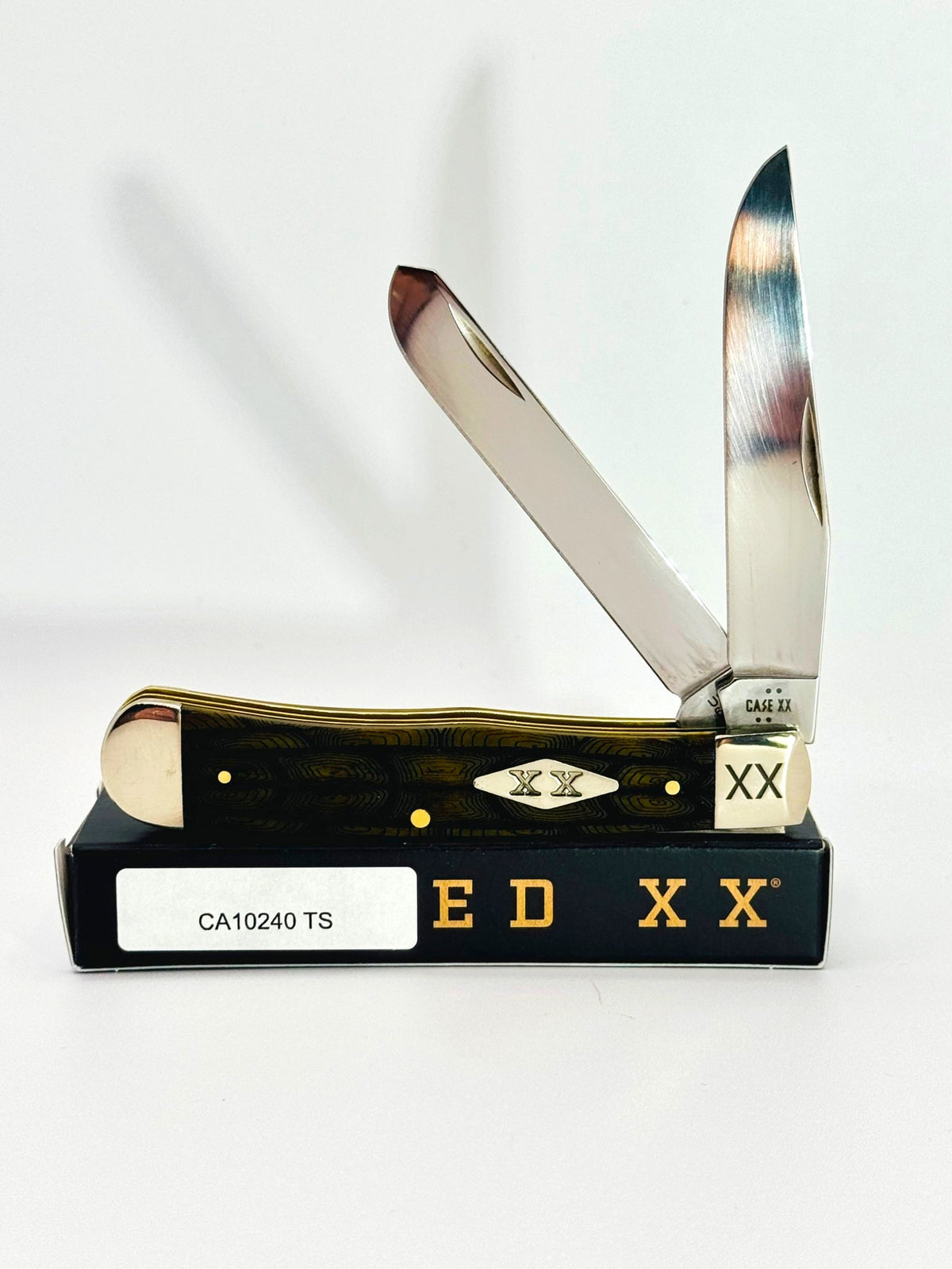 Case XX 10240TS Tortoise Shell olive green bone Trapper SFO, photo 1