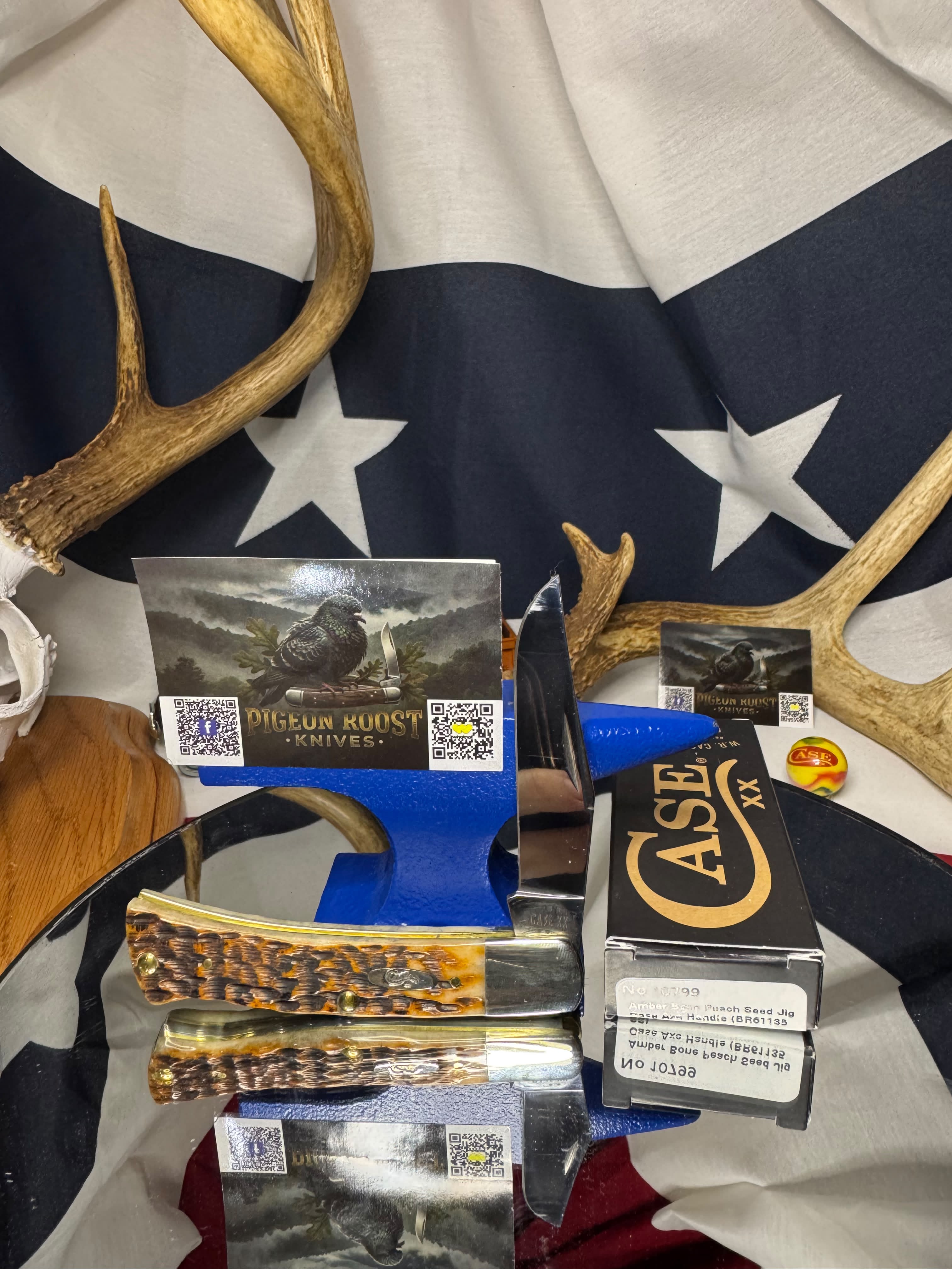 Case XX Amber Bone Peach Seed Jig Axe Handle – No. 10799
