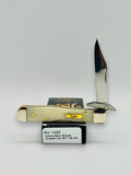 Case XX 11027 Smooth Natural Bone Cheetah Cub with Brass Shield