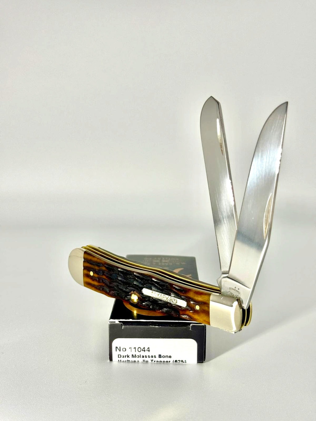 Case XX 11044 Heritage Jig dark molasses bone Trapper, photo 2