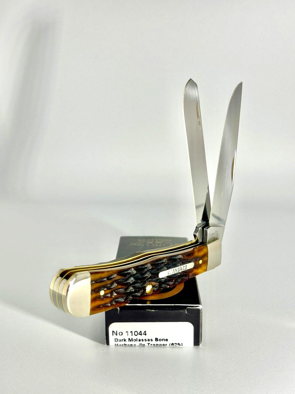 Case XX 11044 Heritage Jig dark molasses bone Trapper, photo 3