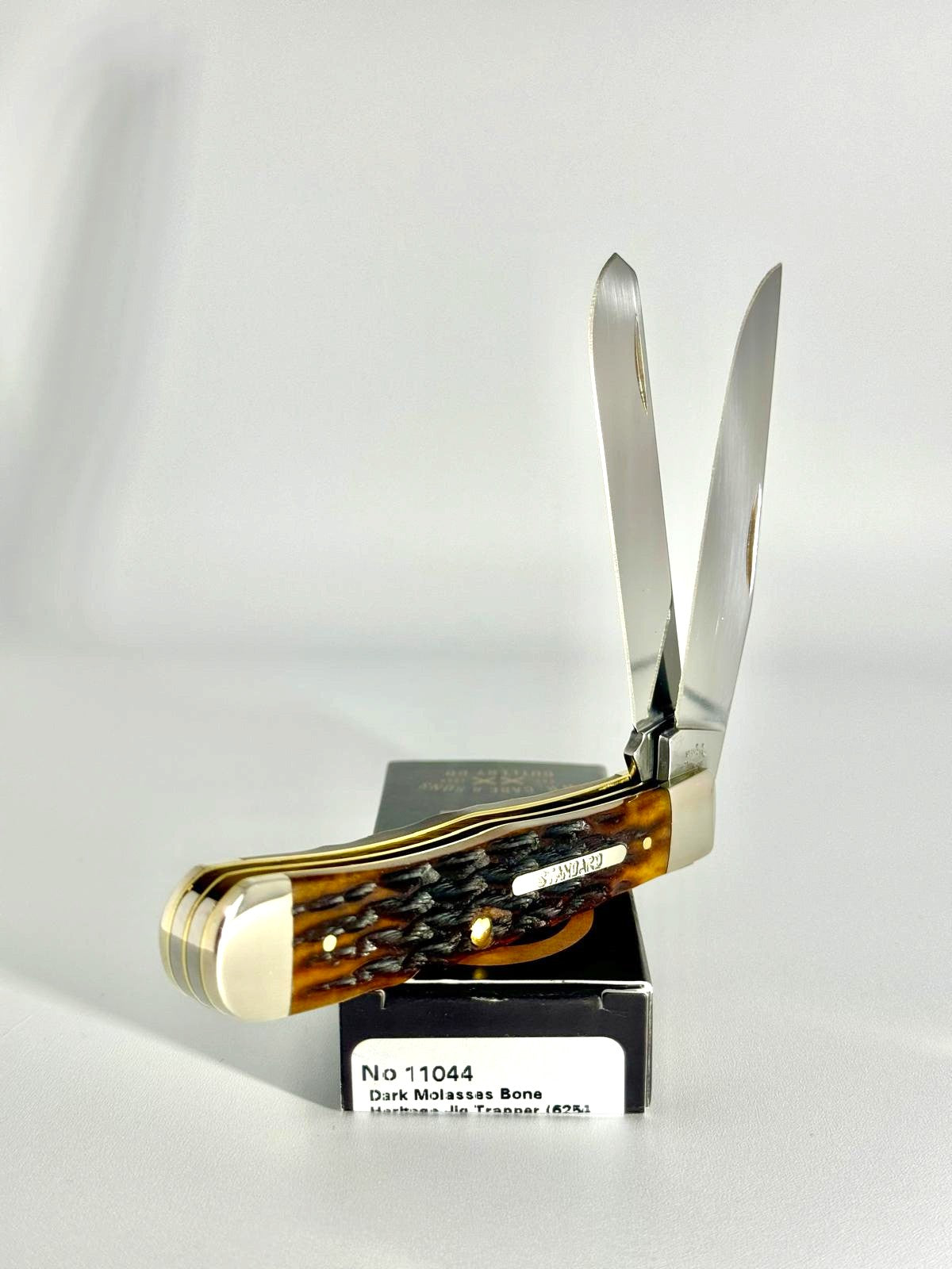 Case XX 11044 Heritage Jig dark molasses bone Trapper, photo 3
