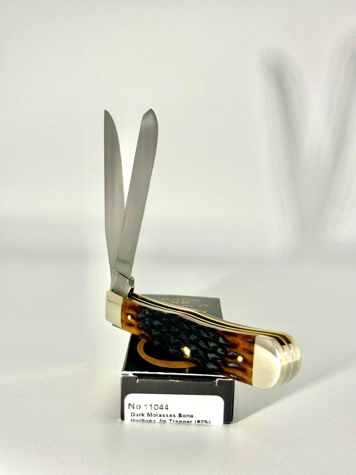 Case XX 11044 Heritage Jig dark molasses bone Trapper, photo 4