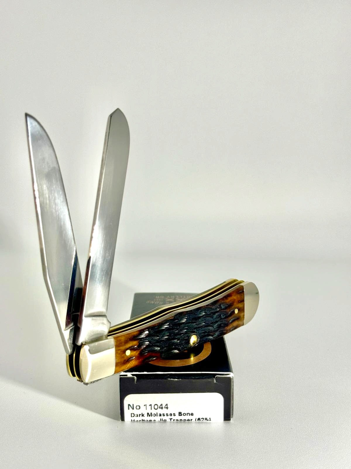 Case XX 11044 Heritage Jig dark molasses bone Trapper, photo 5