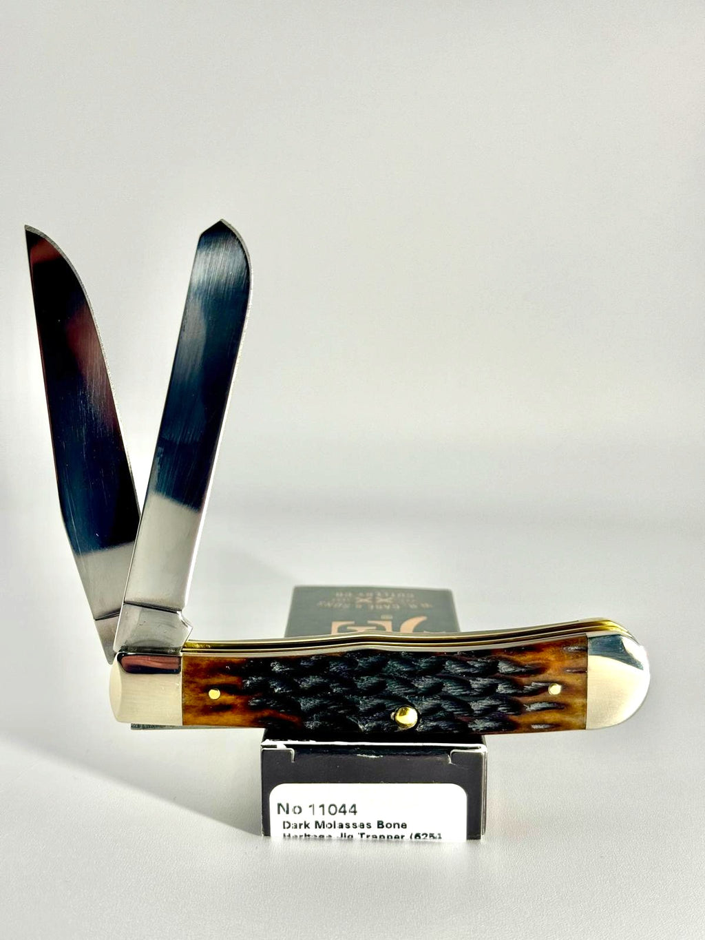 Case XX 11044 Heritage Jig dark molasses bone Trapper, photo 6