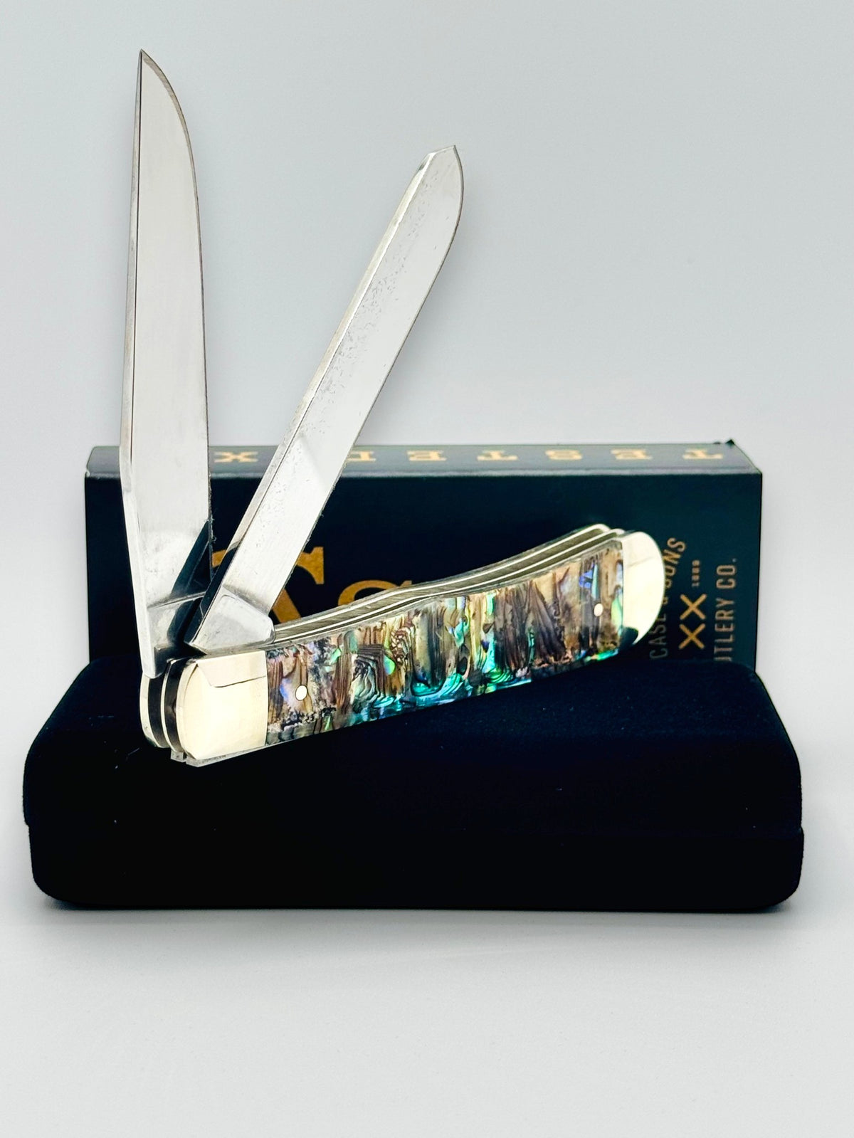 Case XX 12000 Genuine Abalone Trapper with Felt Box — photo 5