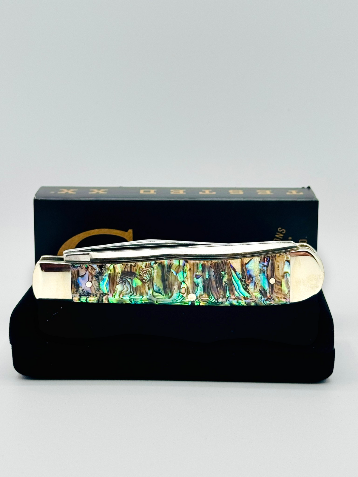 Case XX 12000 Genuine Abalone Trapper with Felt Box — photo 8