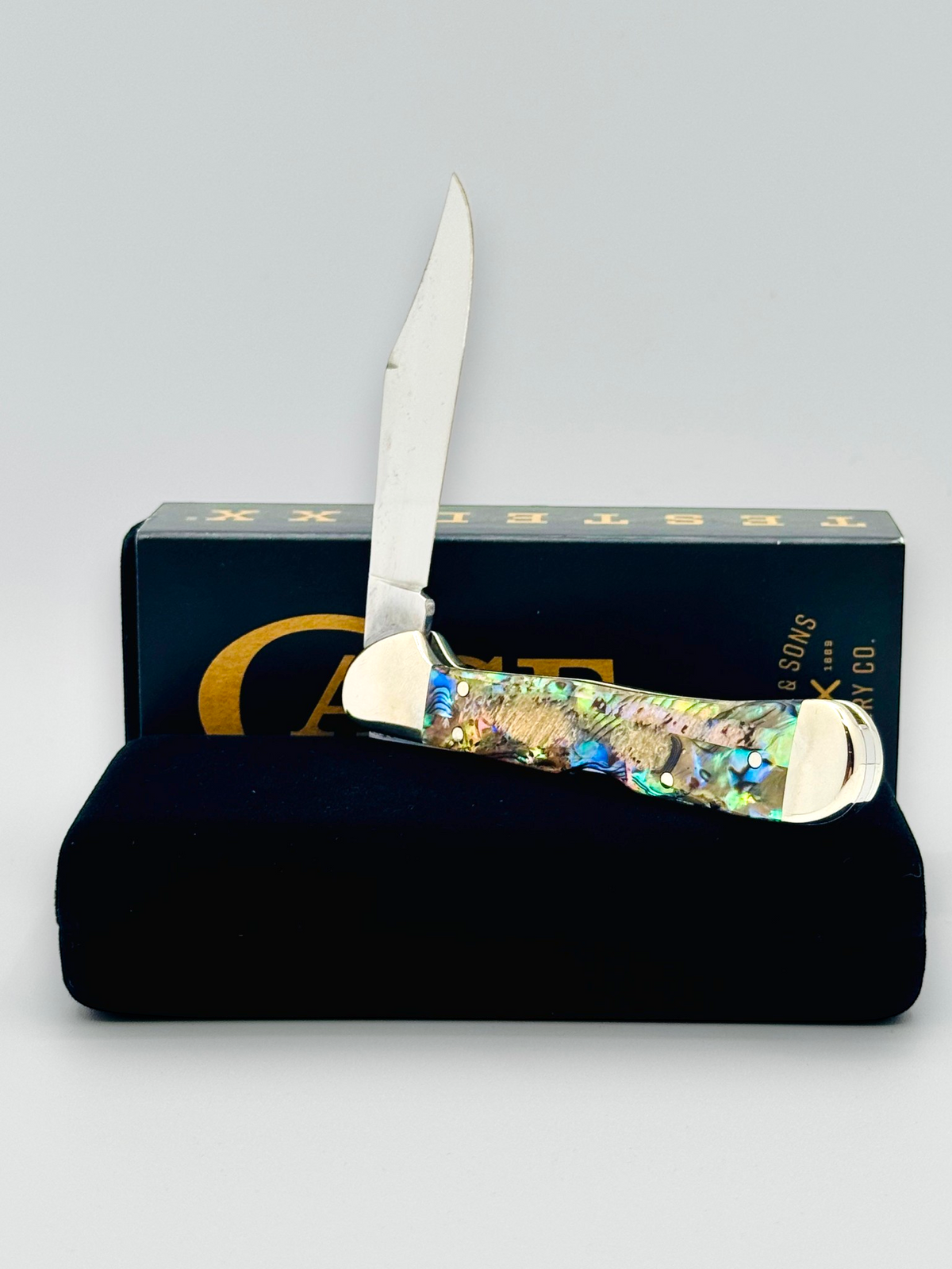 Case XX 12020 Genuine Abalone Mini CopperLock — photo 4