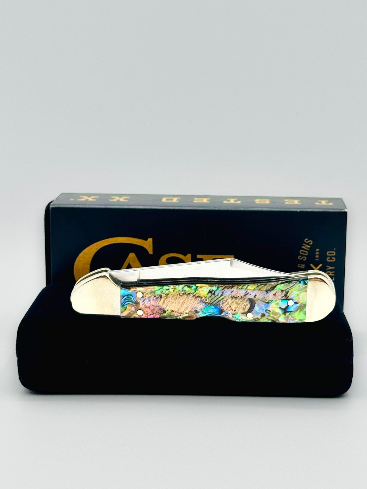 Case XX 12020 Genuine Abalone Mini CopperLock — photo 8