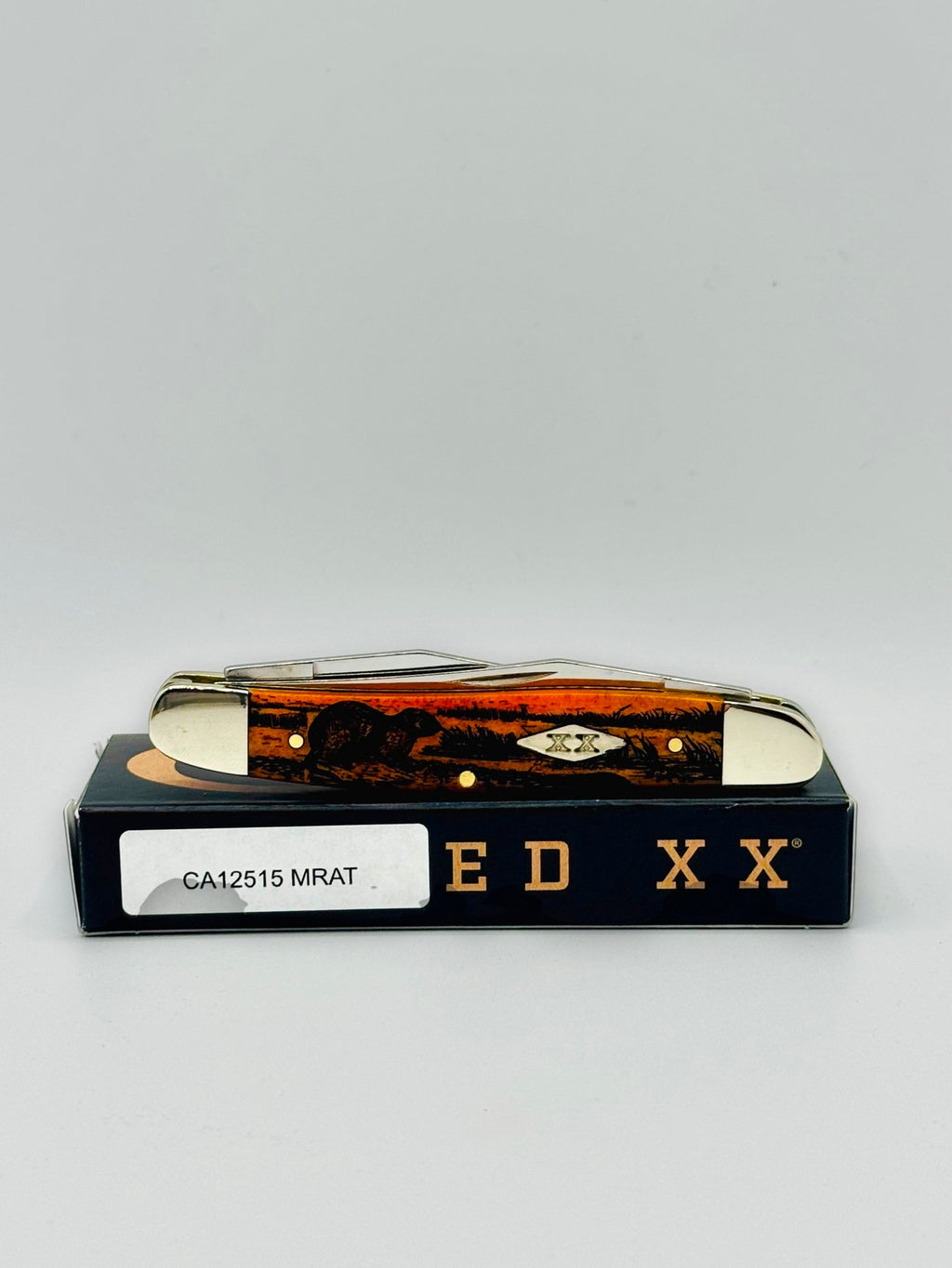 Case XX 12517MRAT Muskrat Engraving Red Bone — back side