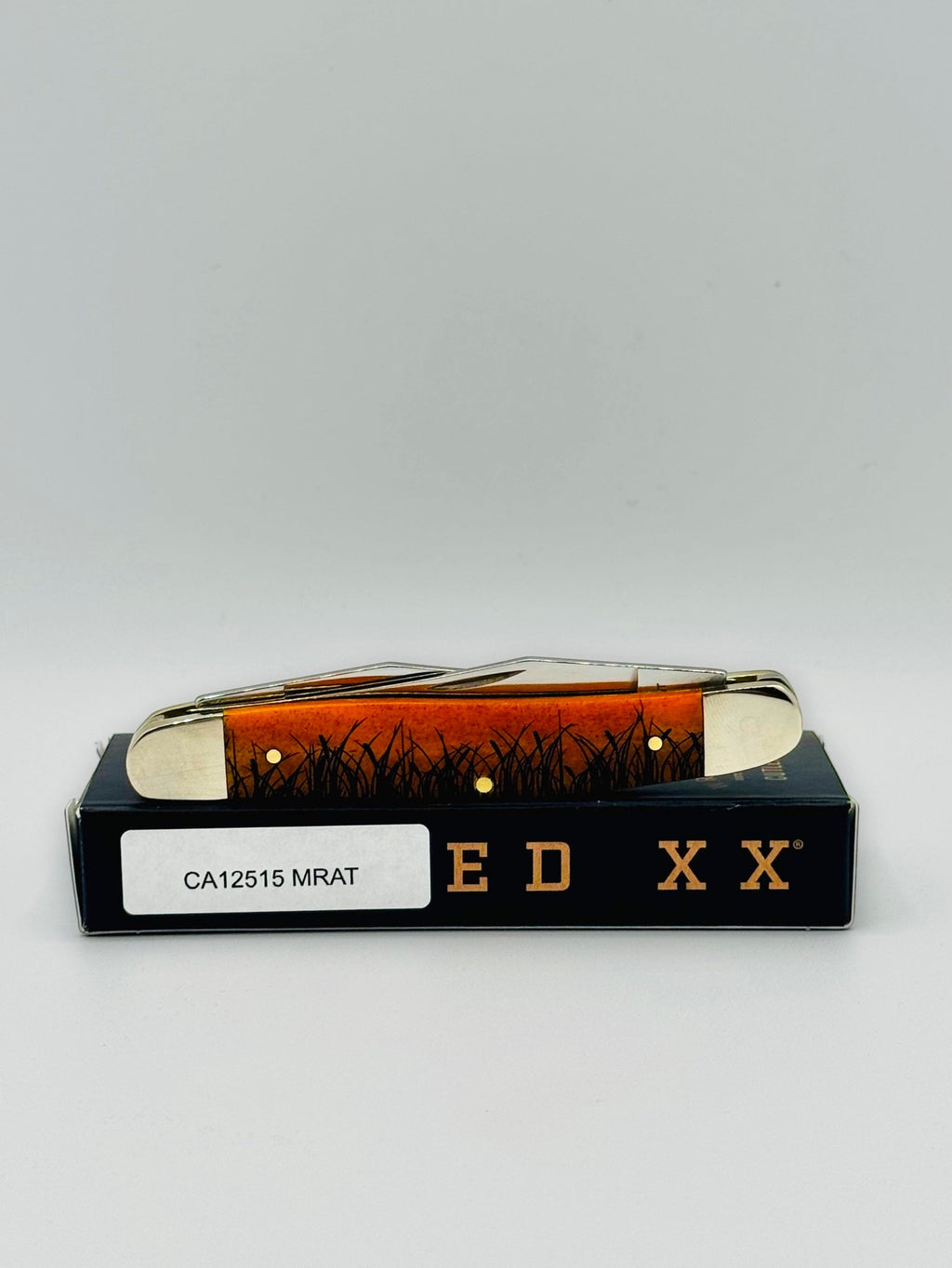Case XX 12517MRAT Muskrat Engraving Red Bone — with Case box