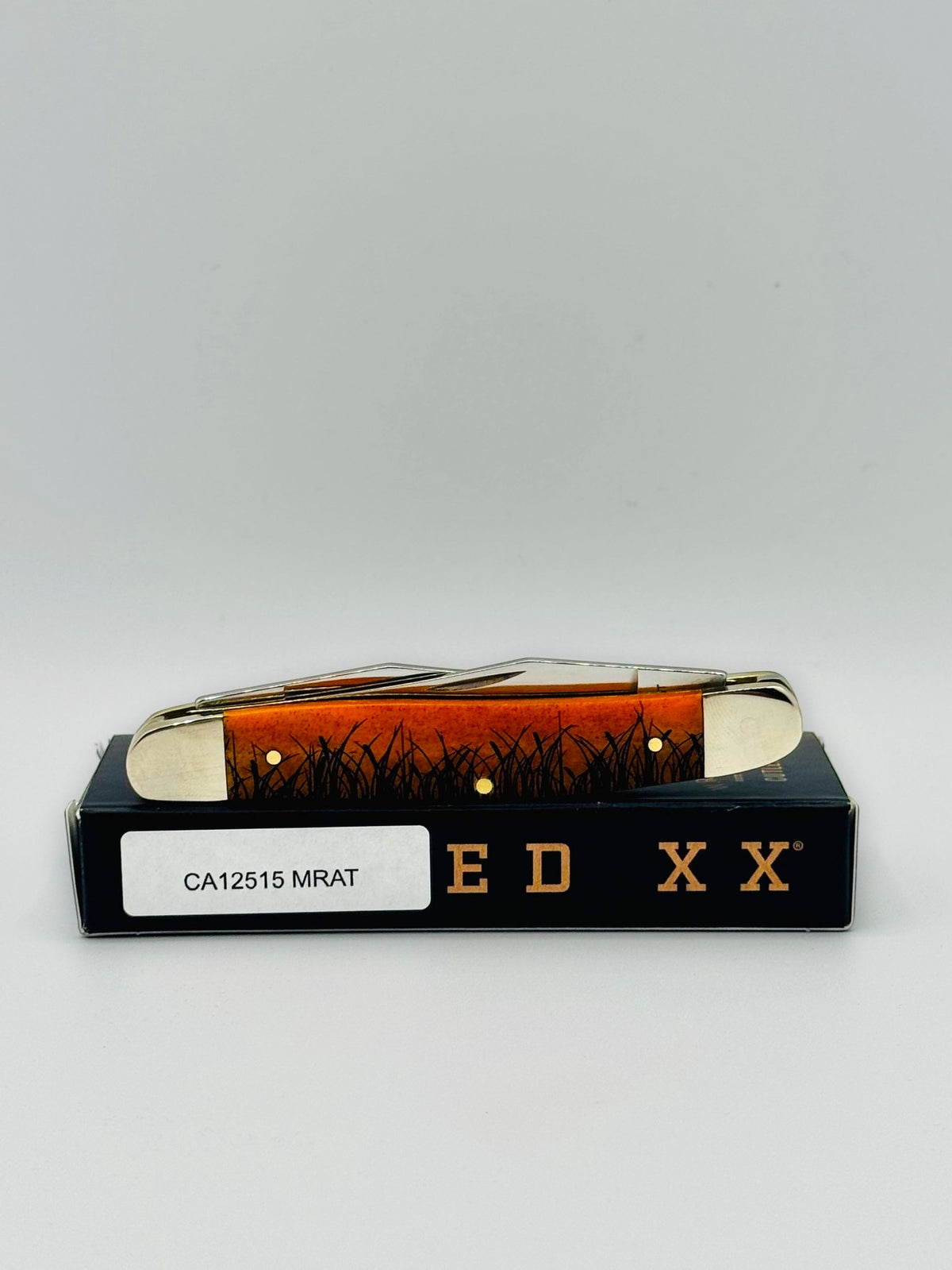 Case XX 12517MRAT Muskrat Engraving Red Bone — with Case box