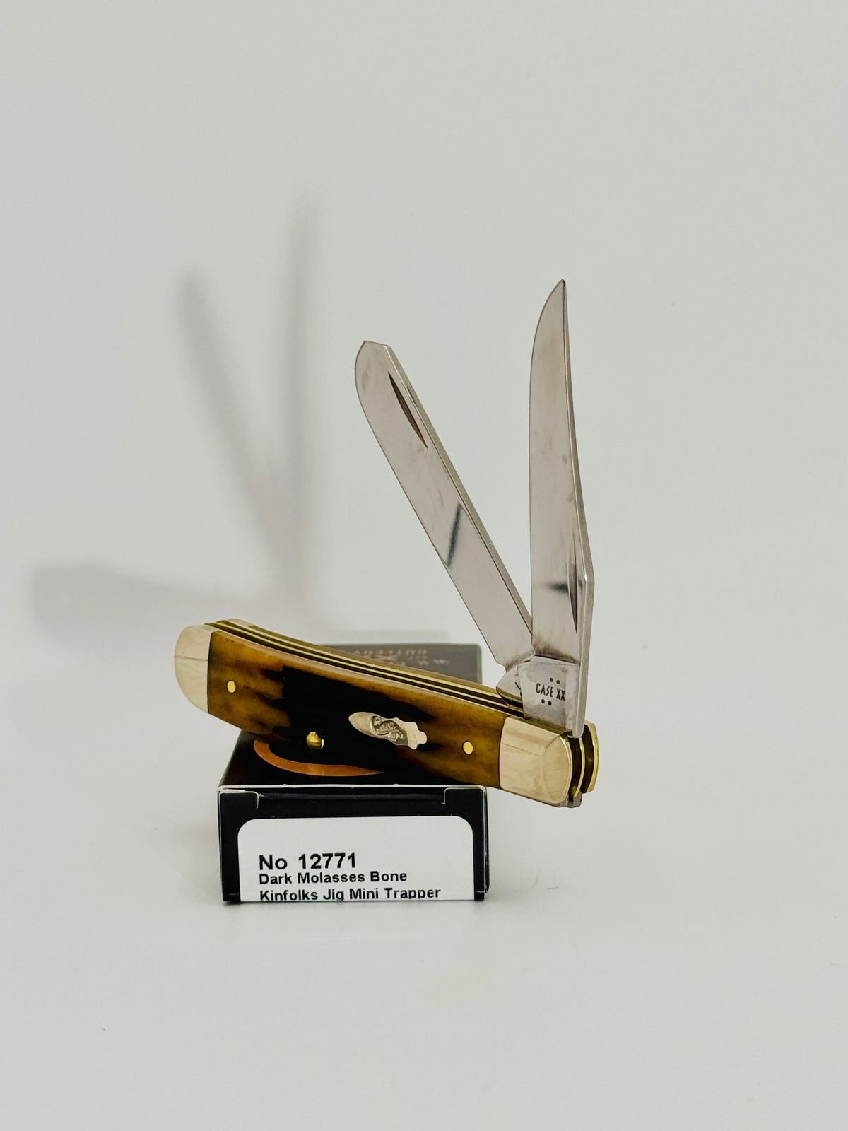 Case XX 12771 Kinfolks Jig Molasses Bone Mini Trapper, photo 2