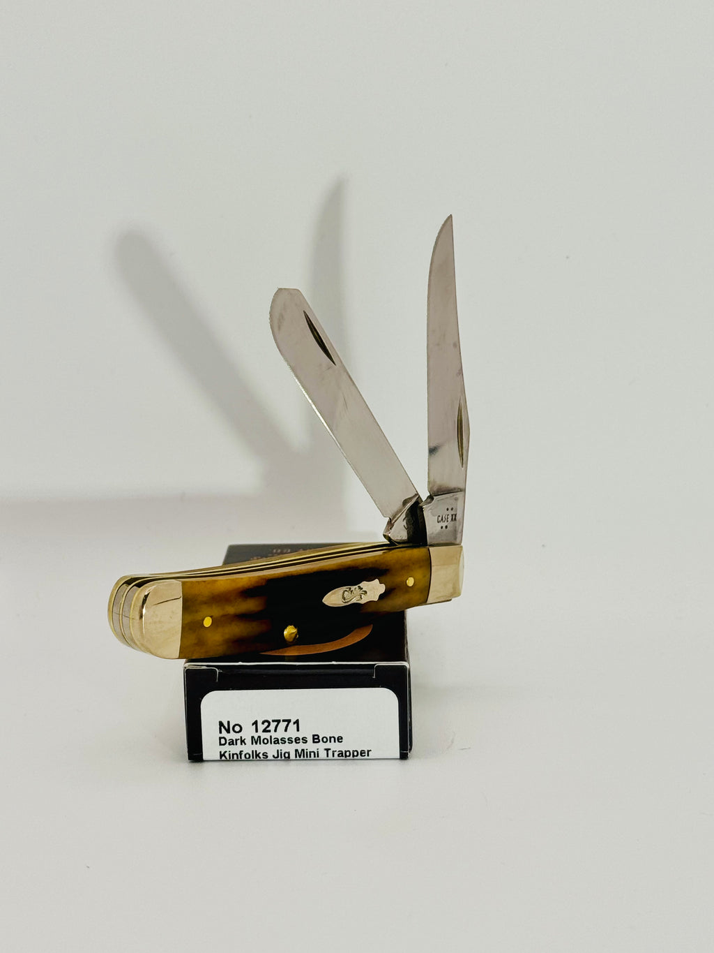 Case XX 12771 Kinfolks Jig Molasses Bone Mini Trapper, photo 3