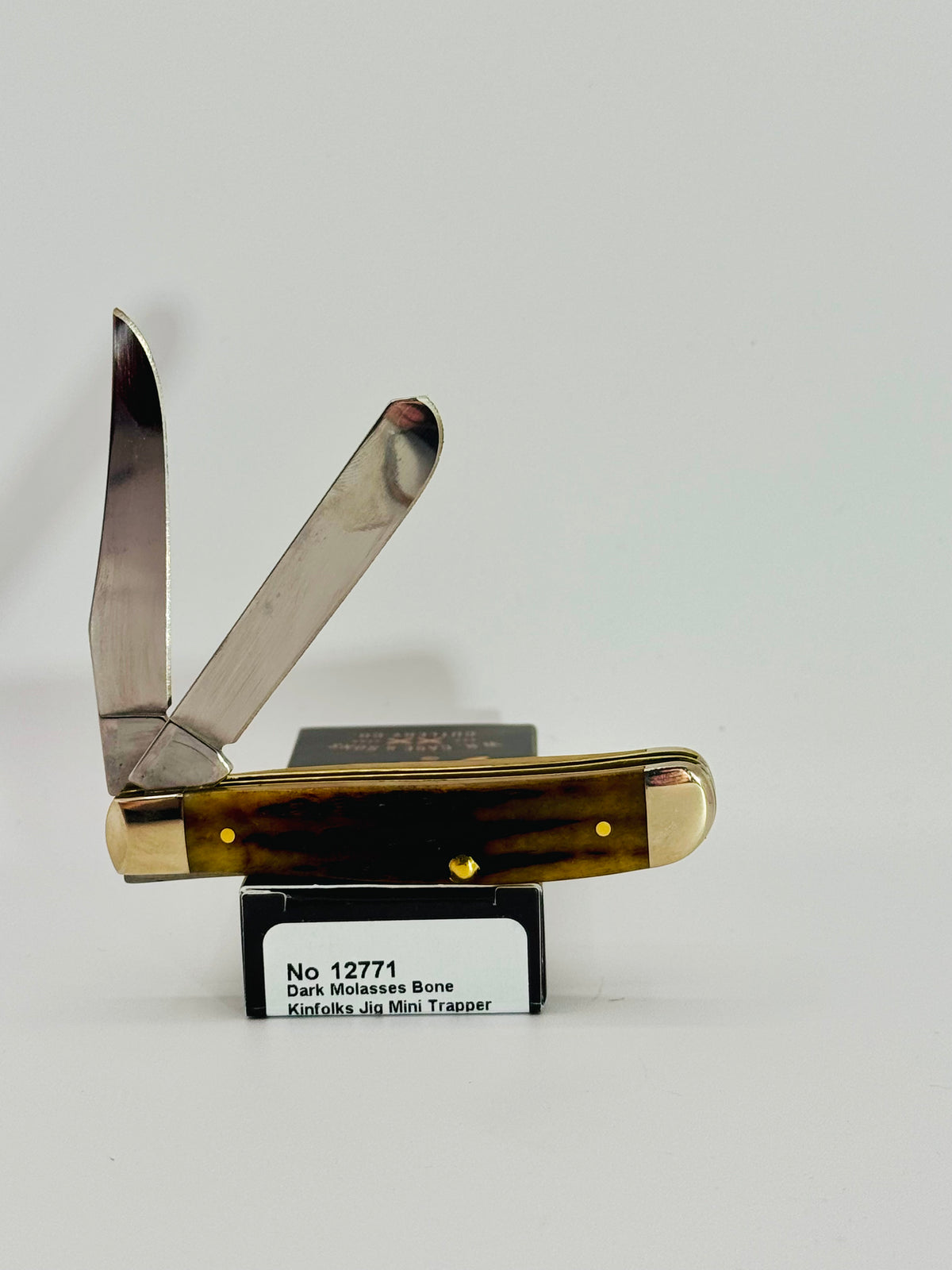 Case XX 12771 Kinfolks Jig Molasses Bone Mini Trapper, photo 6