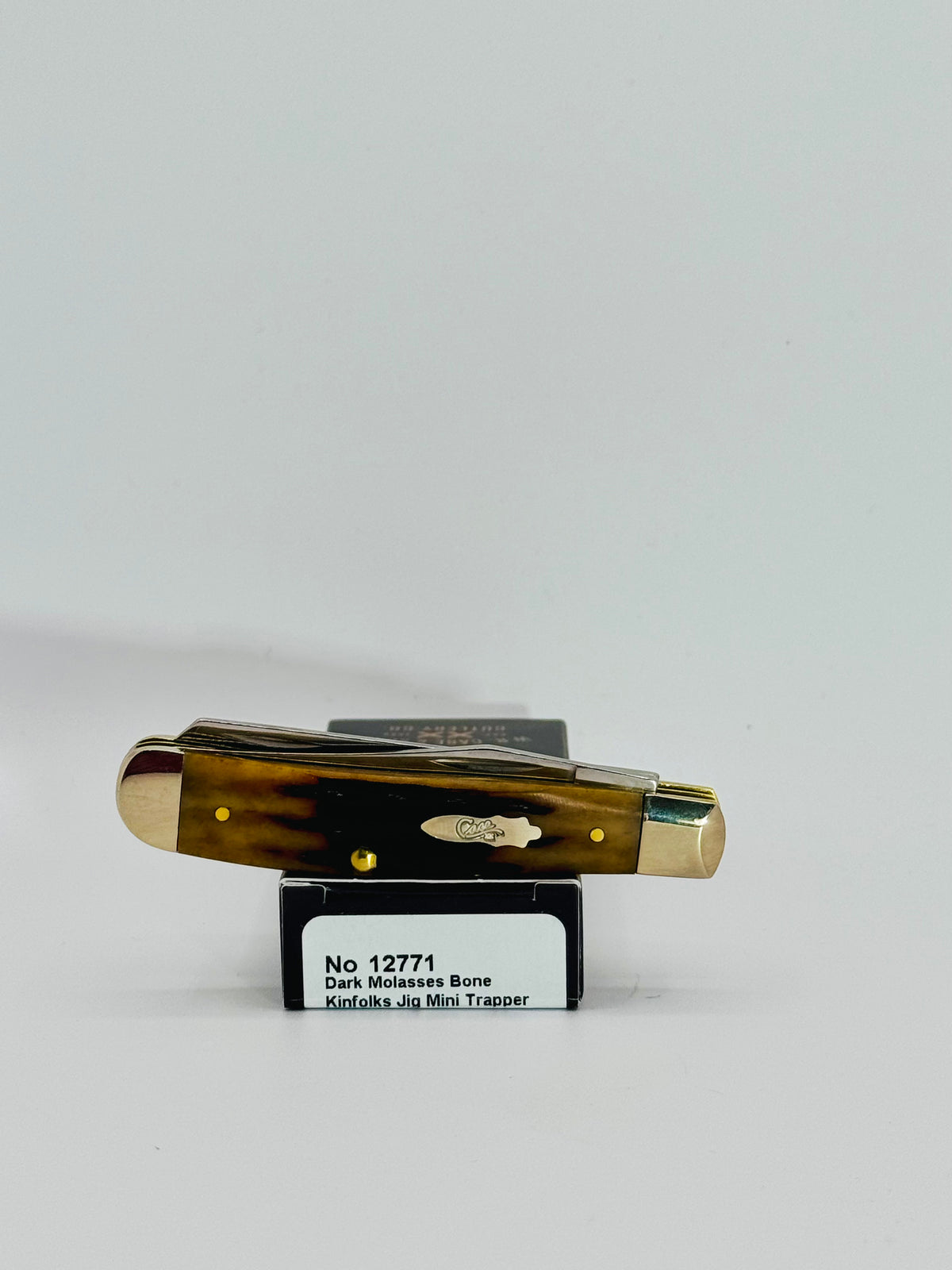 Case XX 12771 Kinfolks Jig Molasses Bone Mini Trapper, photo 7