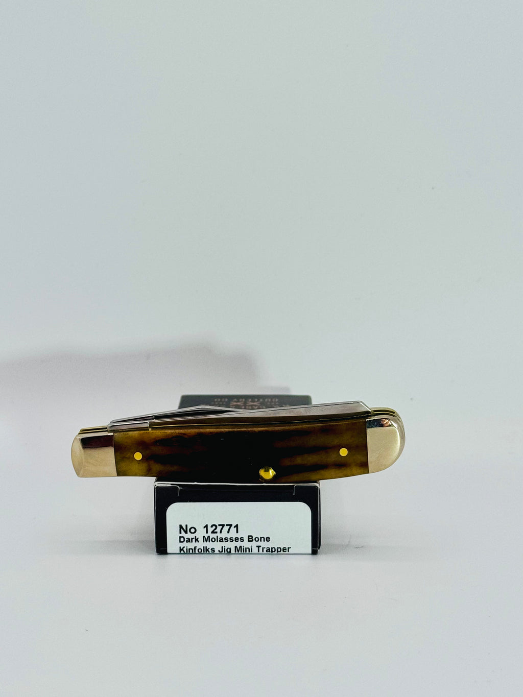 Case XX 12771 Kinfolks Jig Molasses Bone Mini Trapper, photo 8