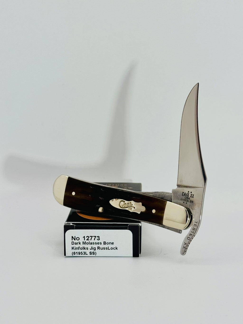 Case XX 12773 Kinfolks Jig Molasses Bone RussLock, photo 3