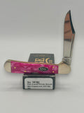 Case XX 16162 Pink Crackle Mini CopperLock — open on Case retail box