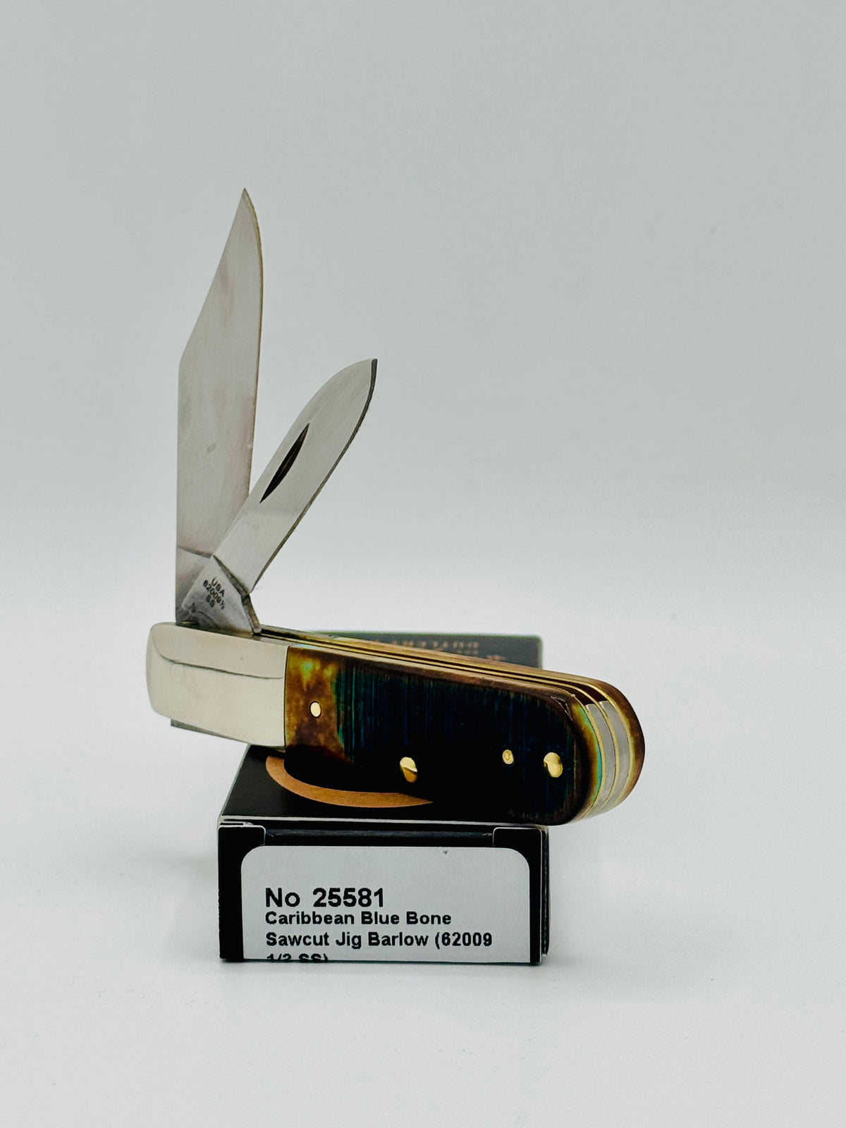 Case XX 25581FDU Fired Up Caribbean Blue Bone Sawcut Barlow — photo 4