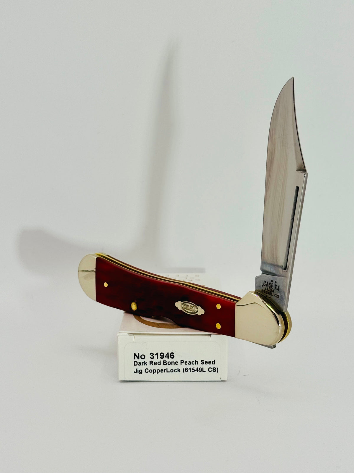 Case XX 31946 Dark Red Bone Peach Seed Jig CS CopperLock, photo 2