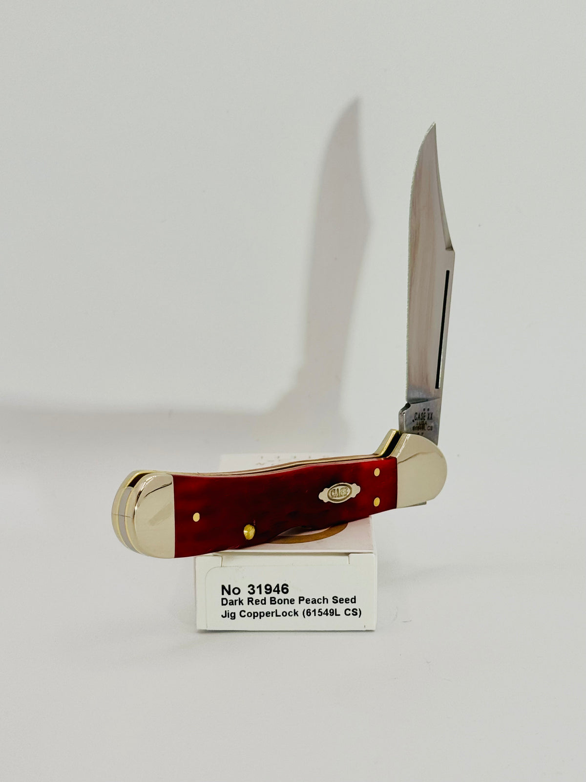 Case XX 31946 Dark Red Bone Peach Seed Jig CS CopperLock, photo 3