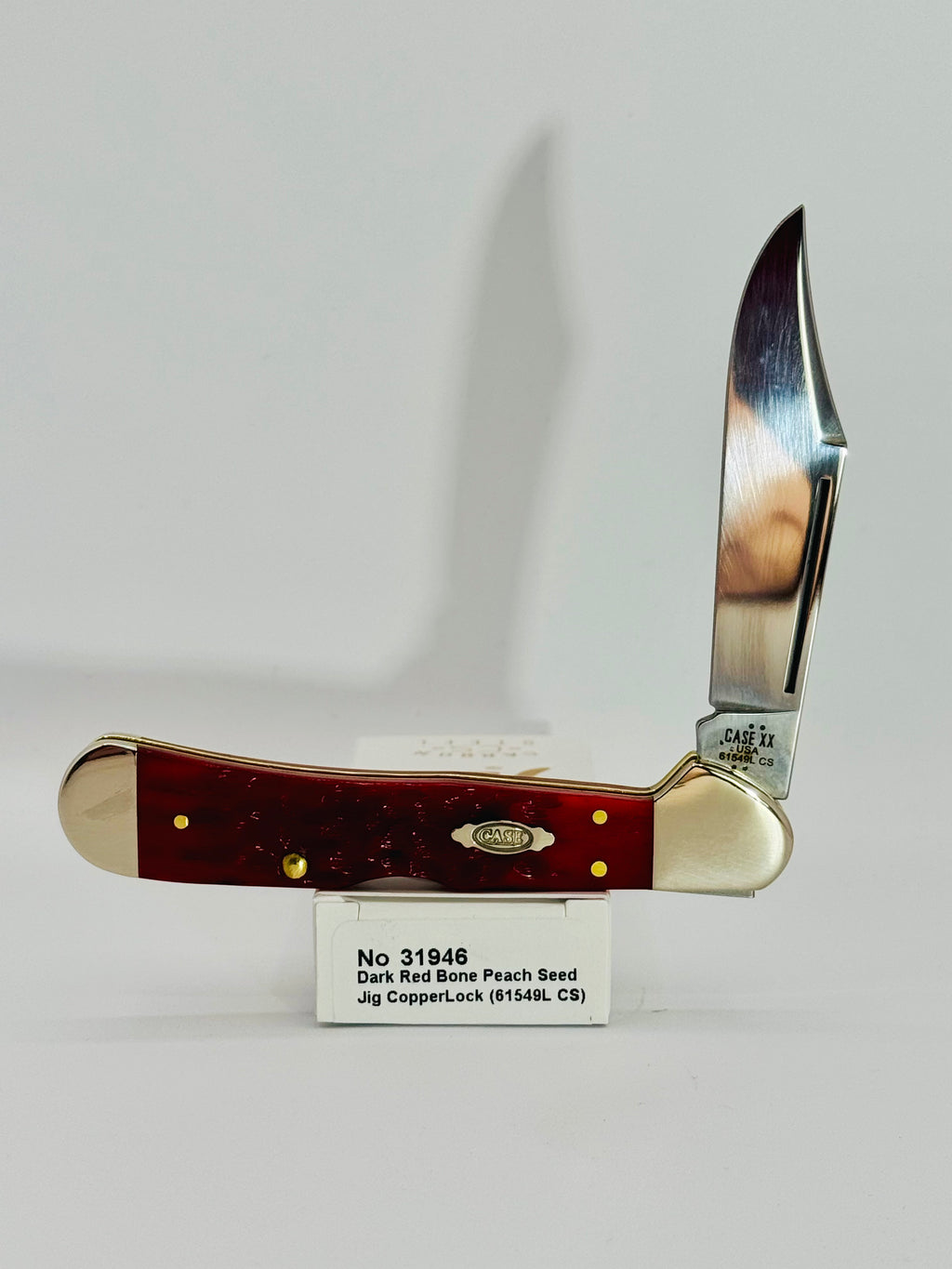 Case XX 31946 Dark Red Bone Peach Seed Jig CS CopperLock, photo 1