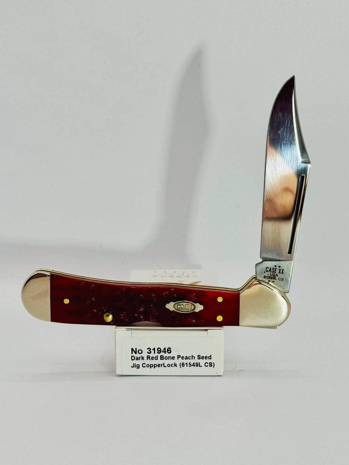 Case XX 31946 Dark Red Bone Peach Seed Jig CS CopperLock, photo 1