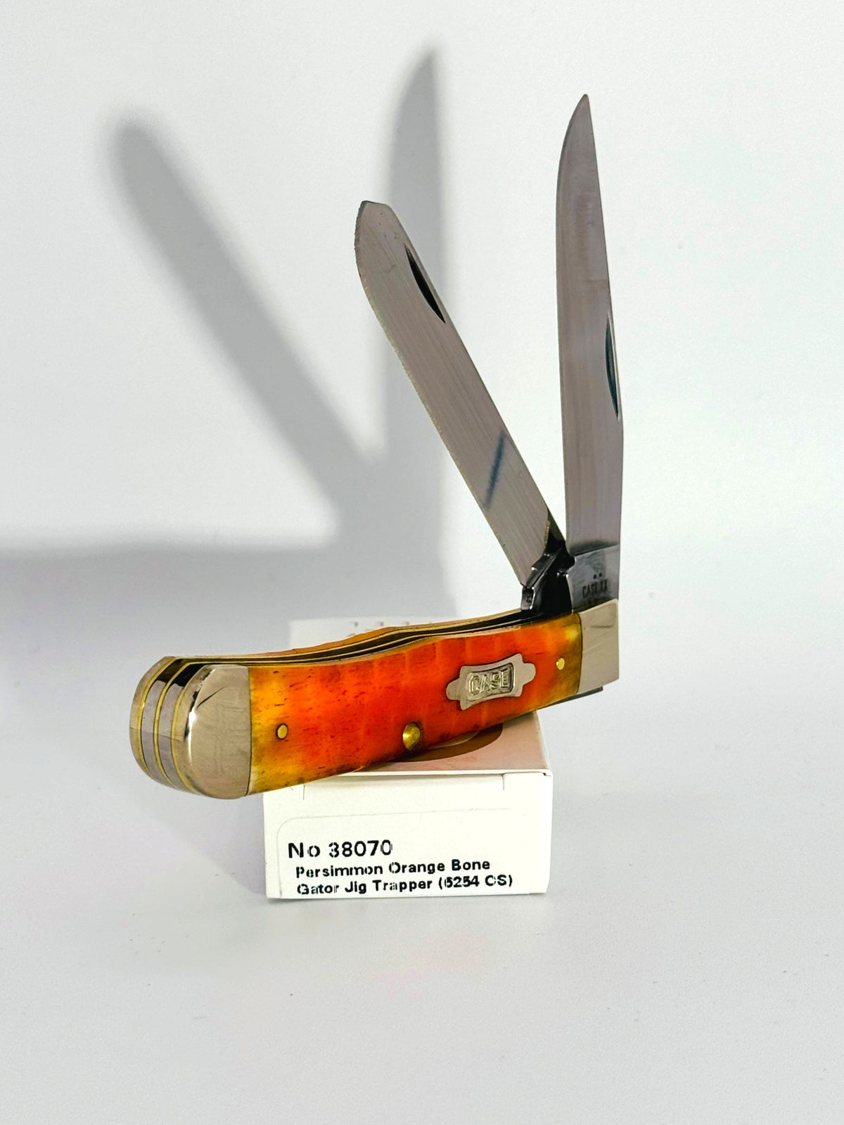 Case XX 38070 persimmon orange Gator Jig bone Trapper, photo 3