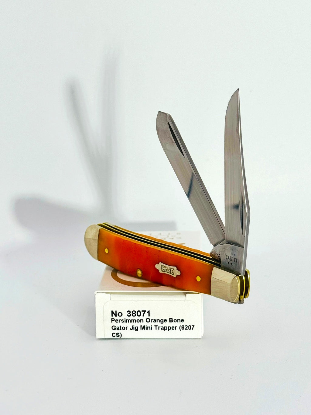 Case XX 38071 persimmon orange Gator Jig bone Mini Trapper, photo 2