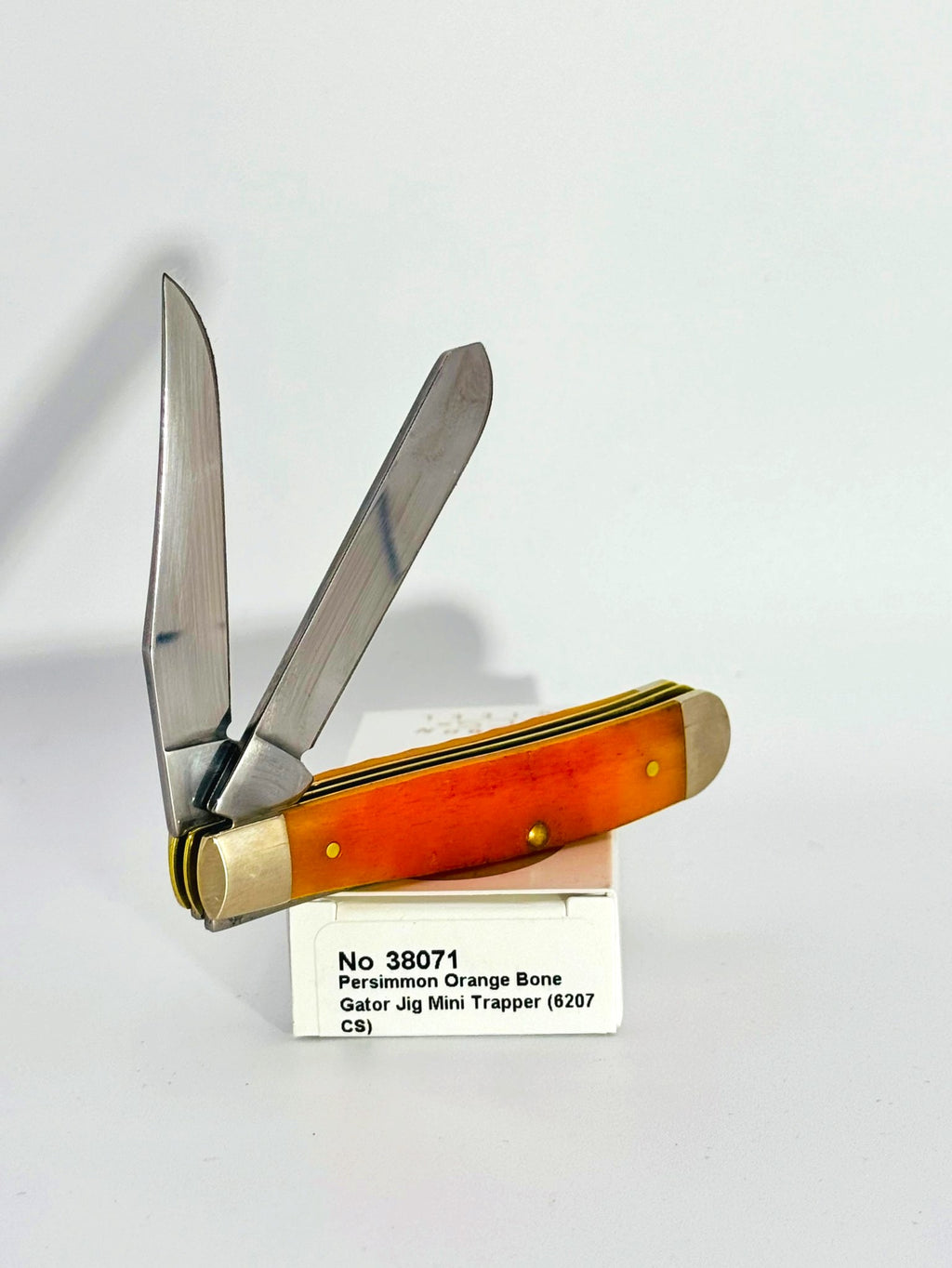 Case XX 38071 persimmon orange Gator Jig bone Mini Trapper, photo 5