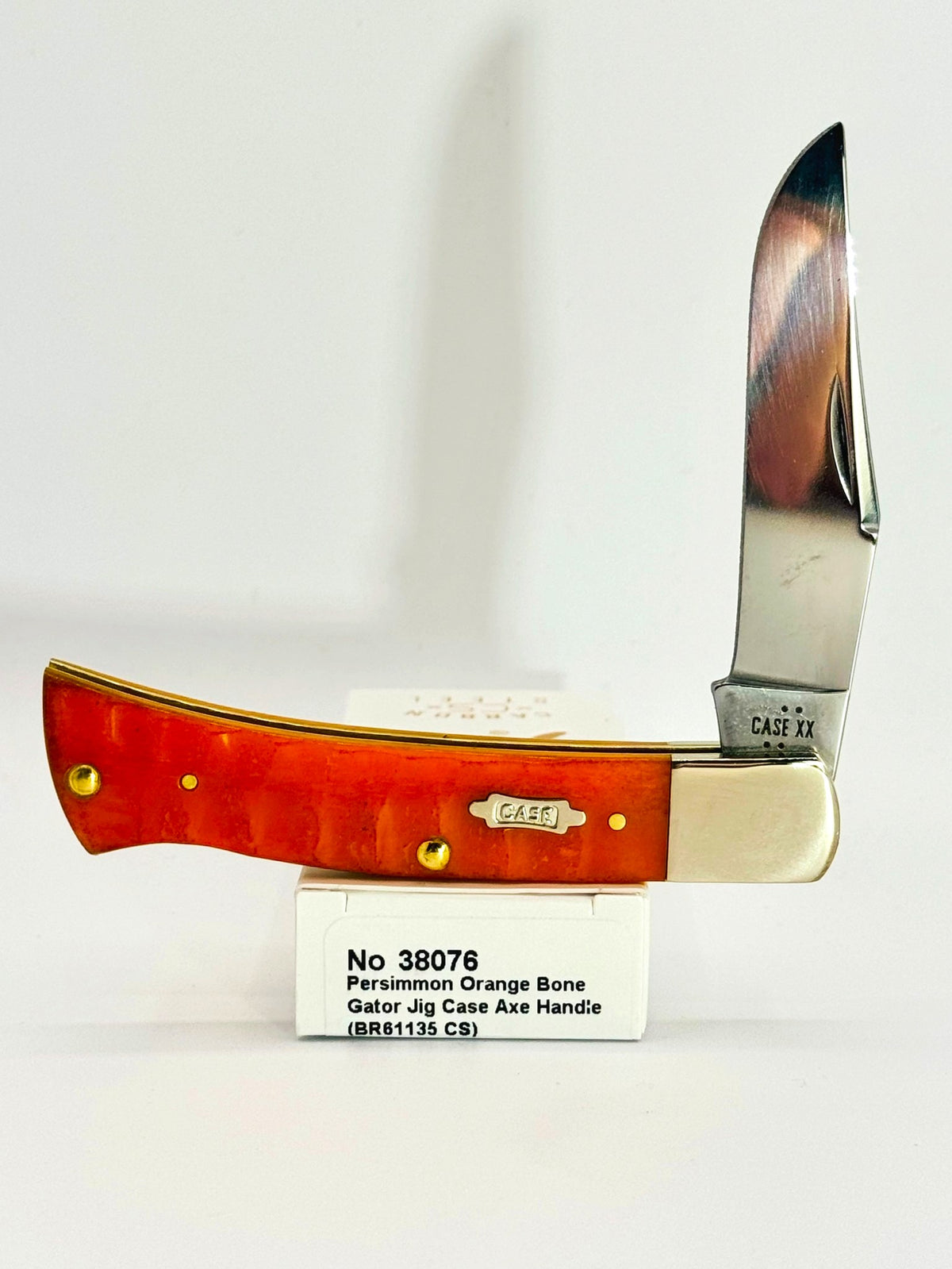Case XX 38076 persimmon orange Gator Jig bone Axe Handle, photo 1