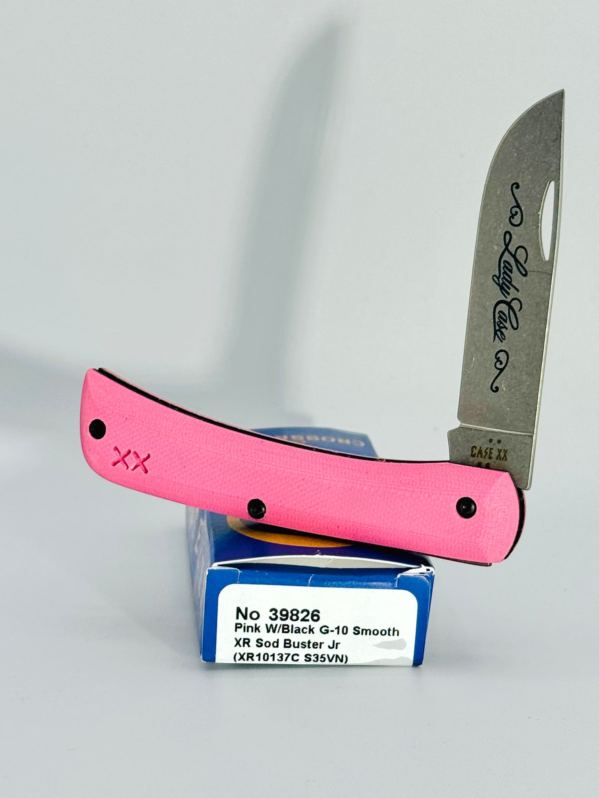 Case XX 39826 Lady Case smooth pink and black G-10 XR Sod Buster Jr, photo 2