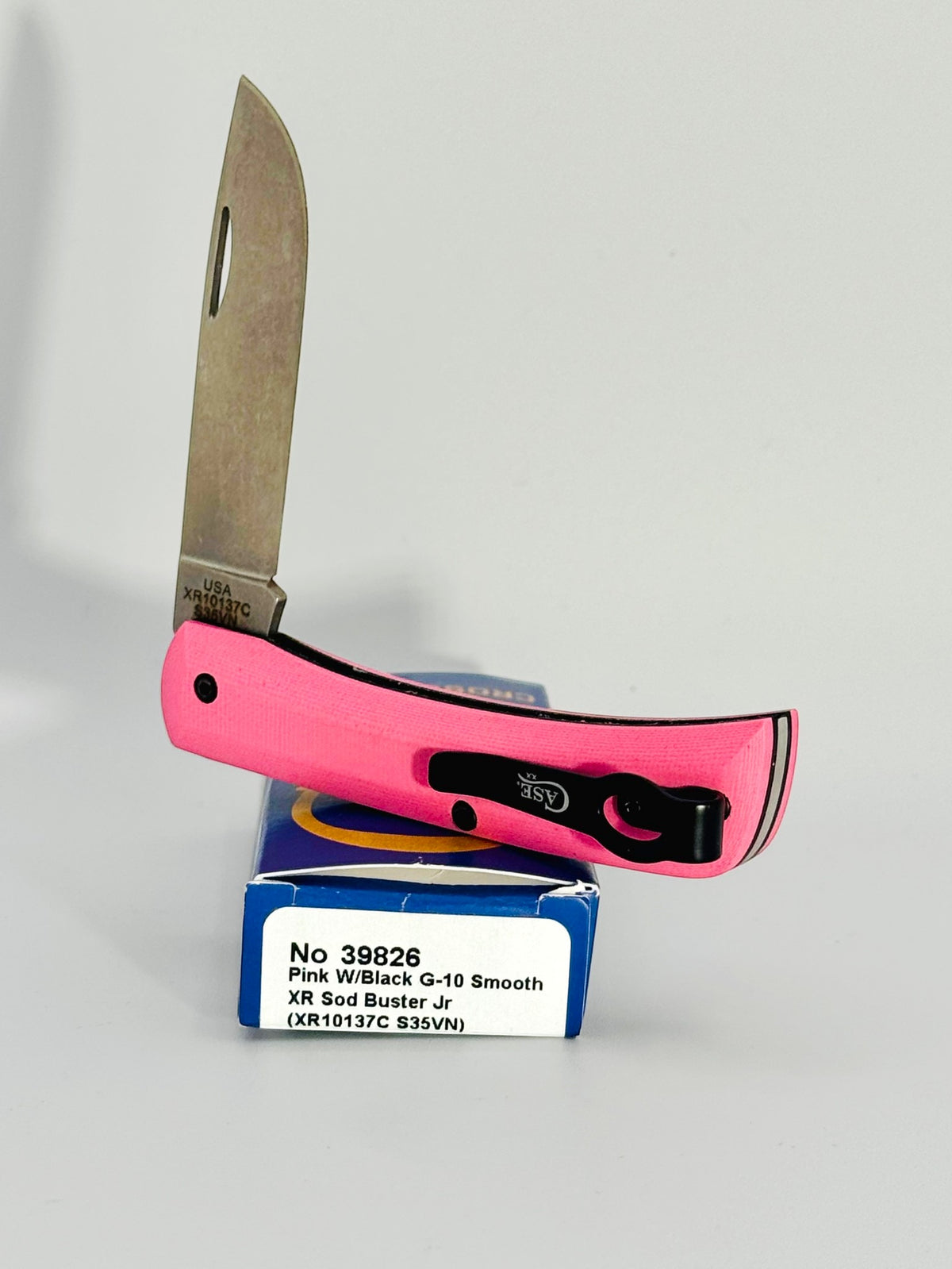 Case XX 39826 Lady Case smooth pink and black G-10 XR Sod Buster Jr, photo 4