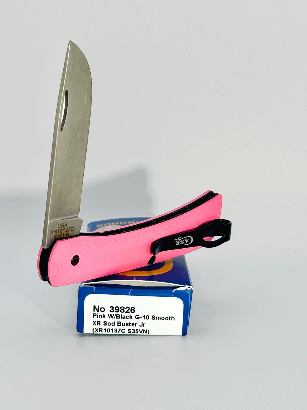 Case XX 39826 Lady Case smooth pink and black G-10 XR Sod Buster Jr, photo 5