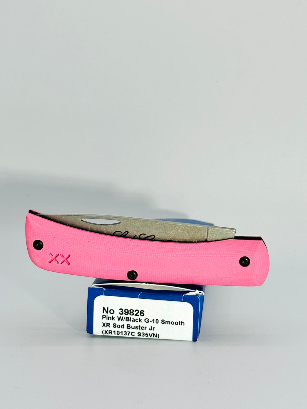 Case XX 39826 Lady Case smooth pink and black G-10 XR Sod Buster Jr, photo 7