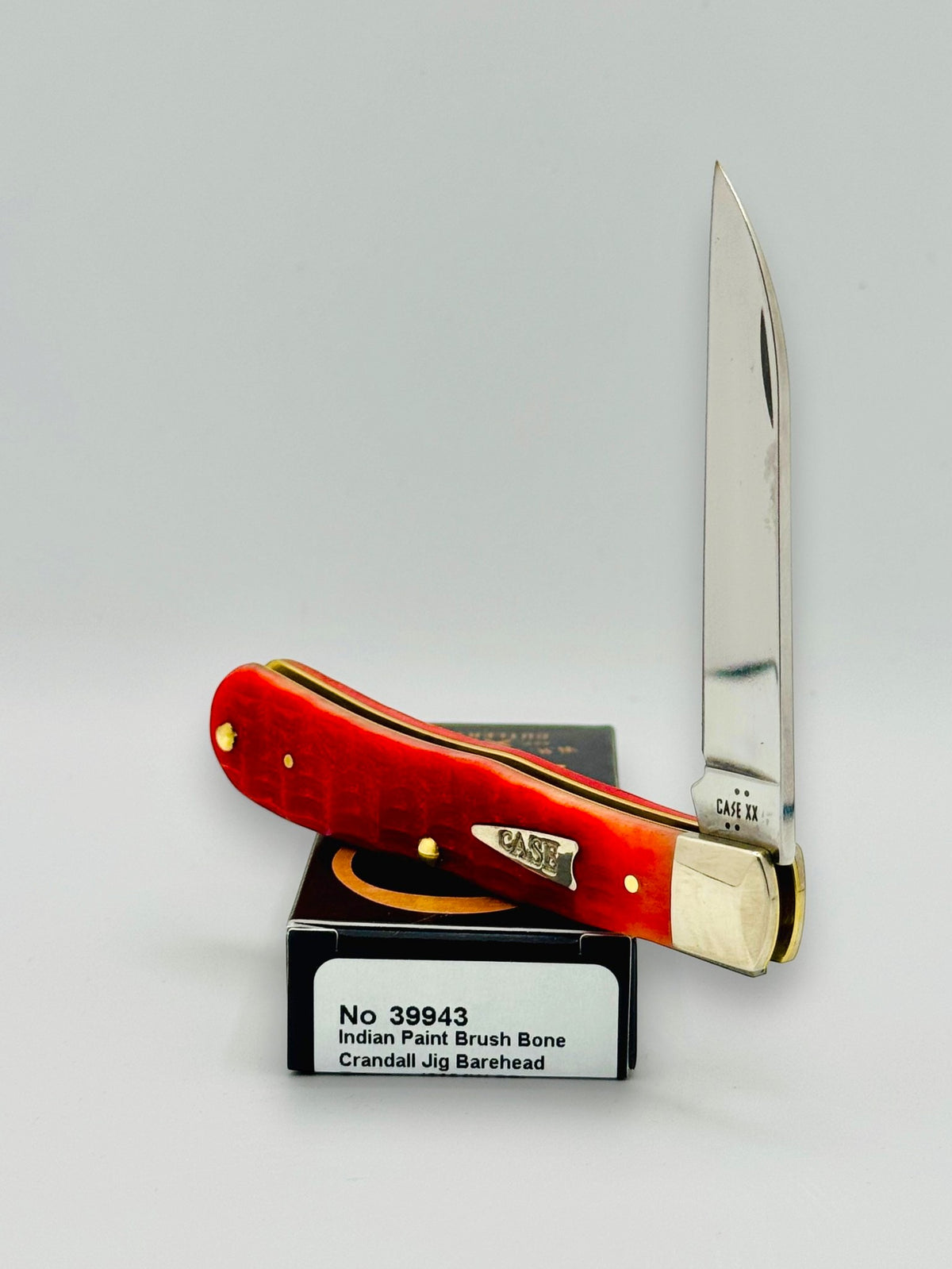 Case XX 39943 Indian Paint Brush Crandall jig bone barehead Trapper, photo 2