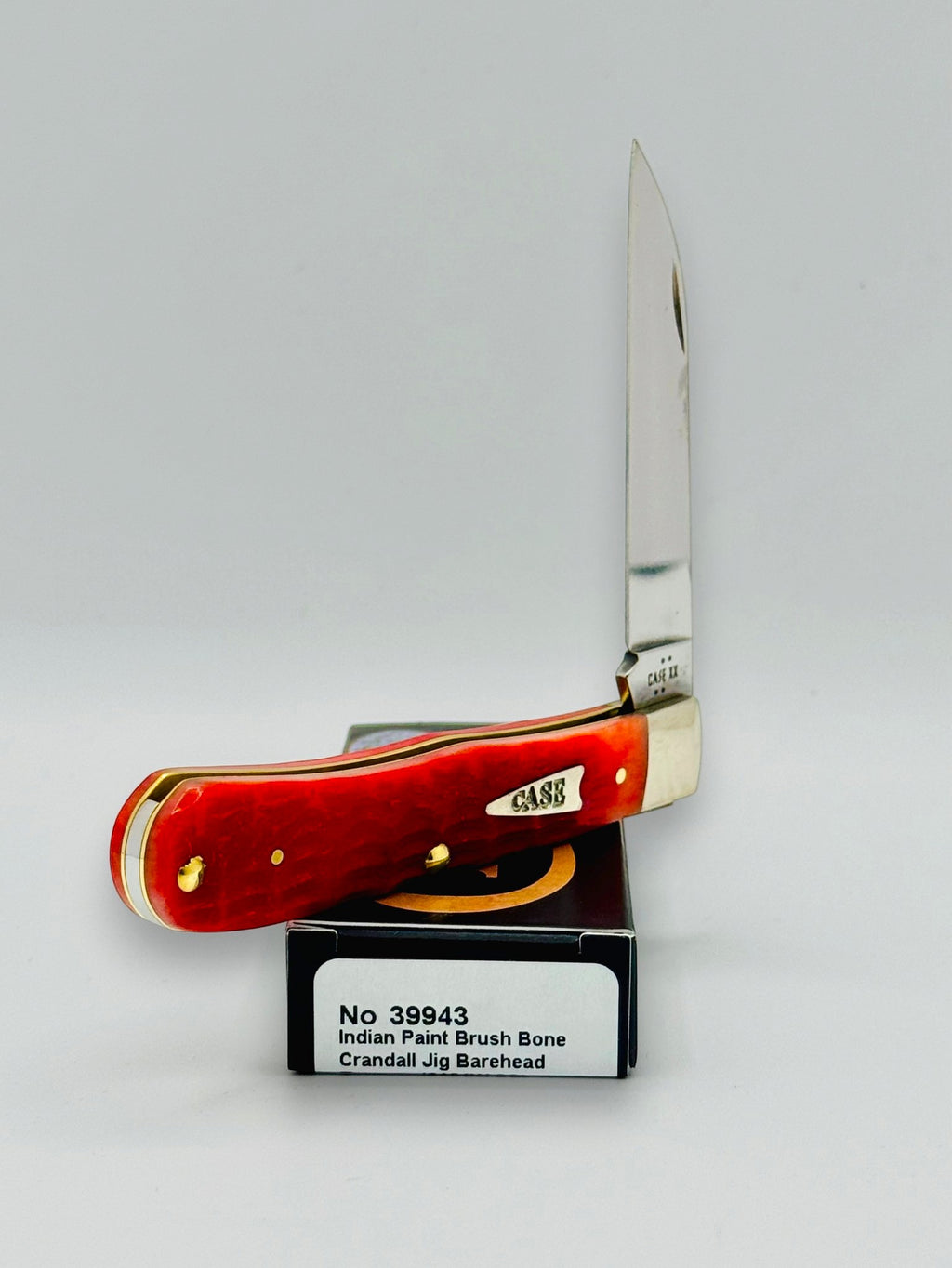 Case XX 39943 Indian Paint Brush Crandall jig bone barehead Trapper, photo 3