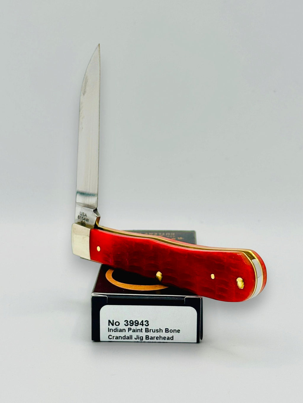 Case XX 39943 Indian Paint Brush Crandall jig bone barehead Trapper, photo 4