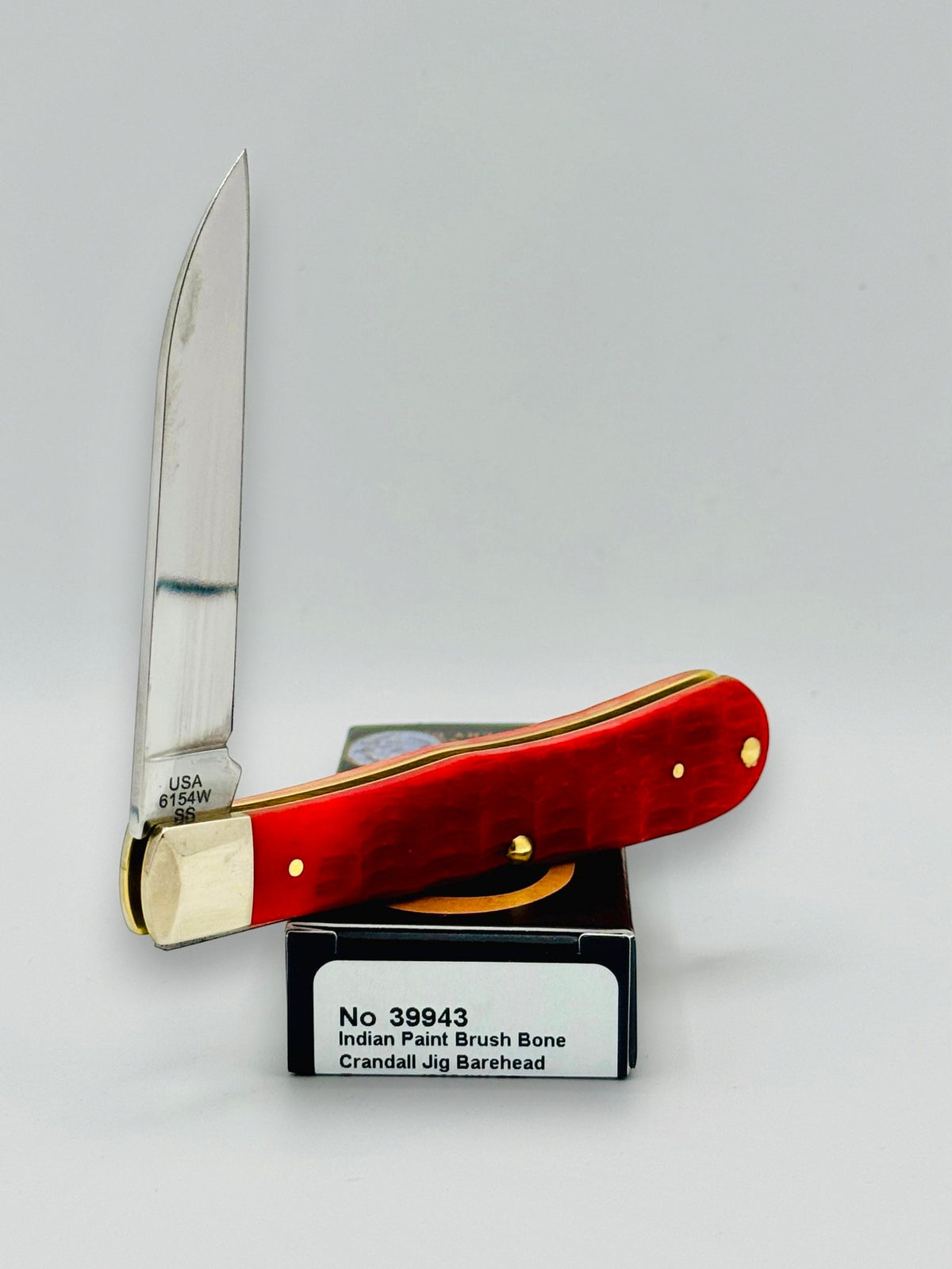 Case XX 39943 Indian Paint Brush Crandall jig bone barehead Trapper, photo 5